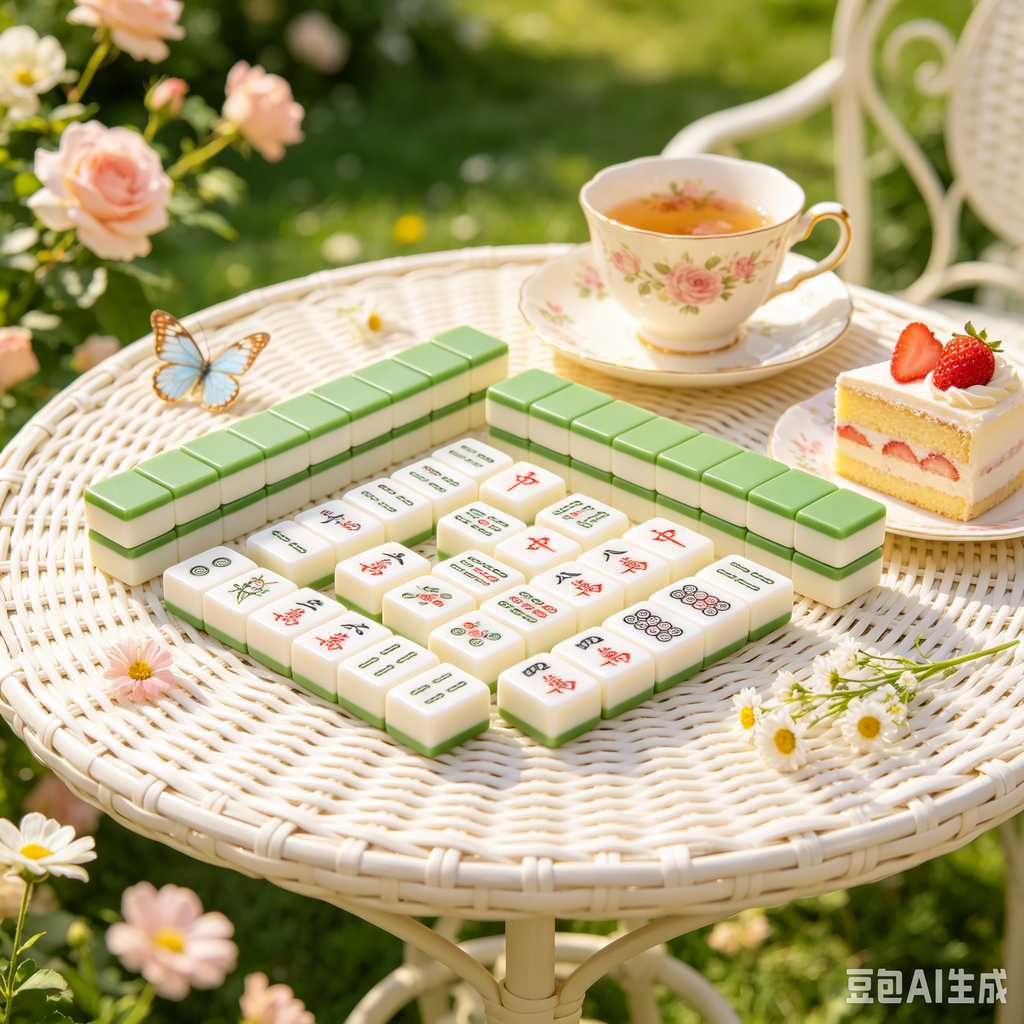 saturated color mahjong set print